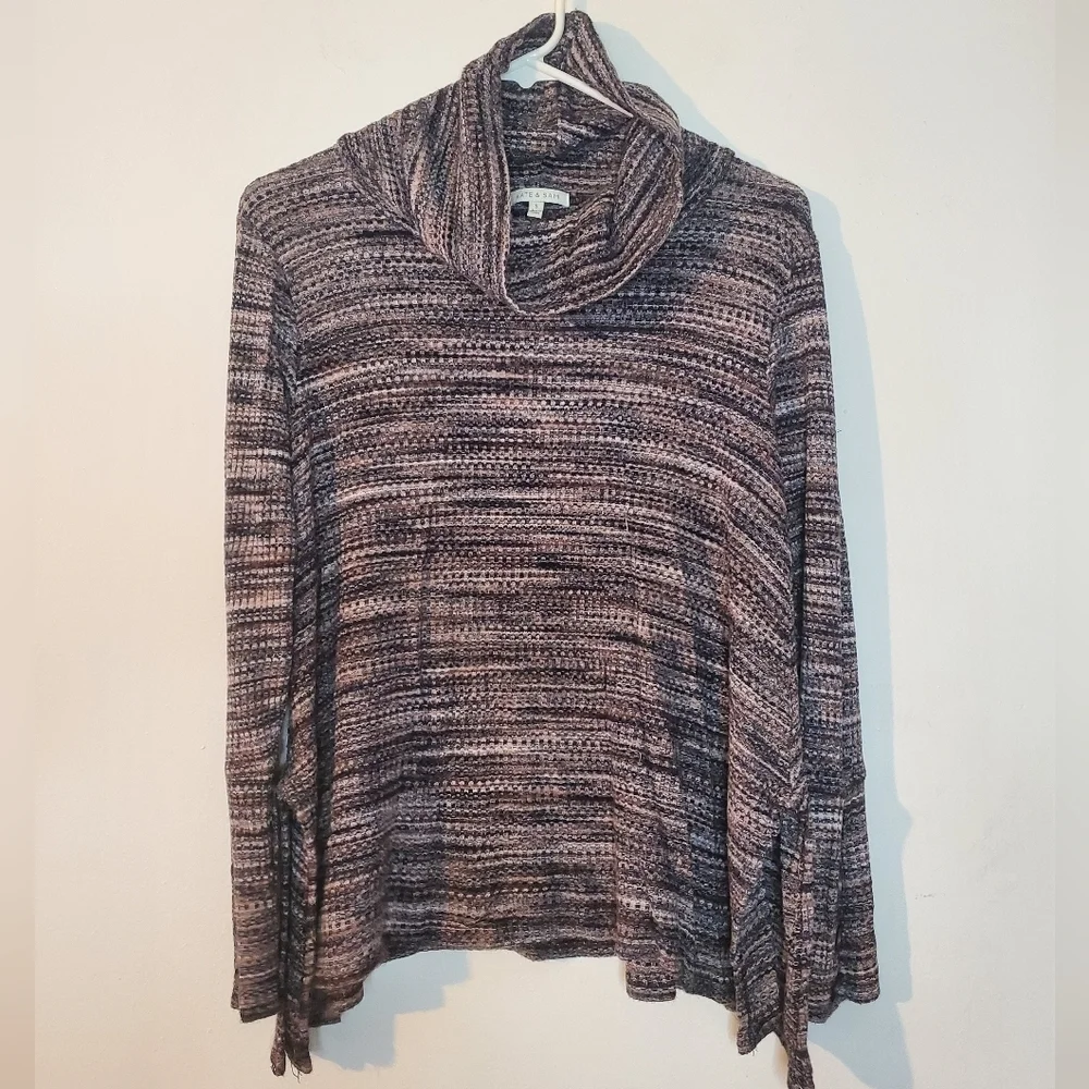 Kate & Sam Soft Flowy Cowlneck Funnelneck Size Small - Picture 1 of 11